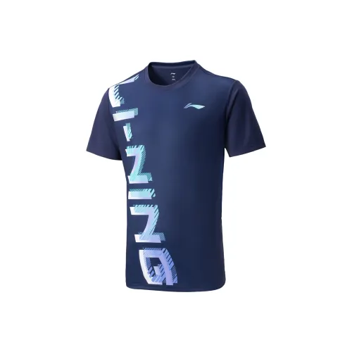LiNing Badminton Series Badminton Clothing Unisex Dark Ship Blue