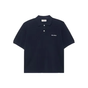 MIU MIU Logo embroidered Polo Shirt