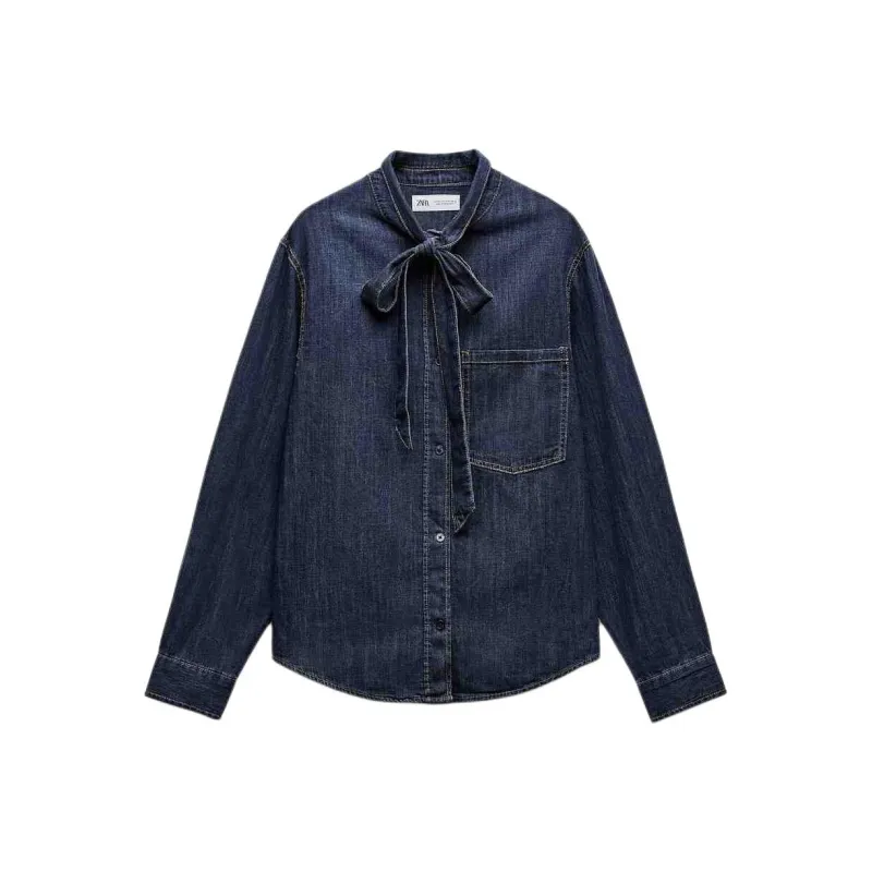 ZARA Trf Shirts Women's Blue-0