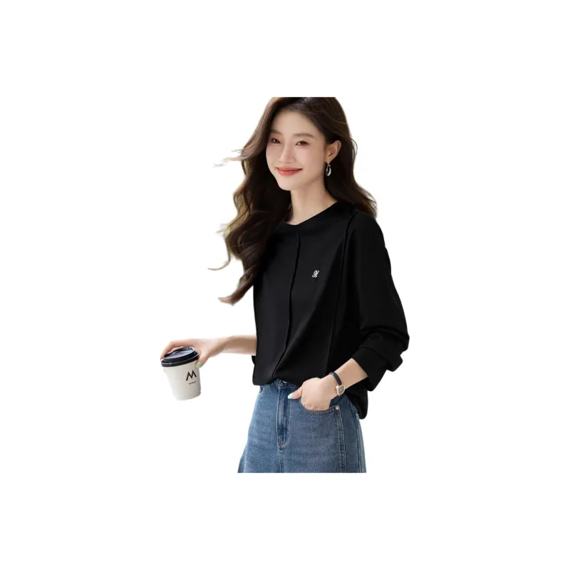 Mo Han Yi Mei Regular T Shirt Women's Black-0