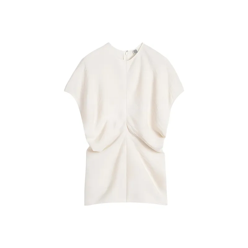 TOTEME Slouch Waist Round Neck Top-0