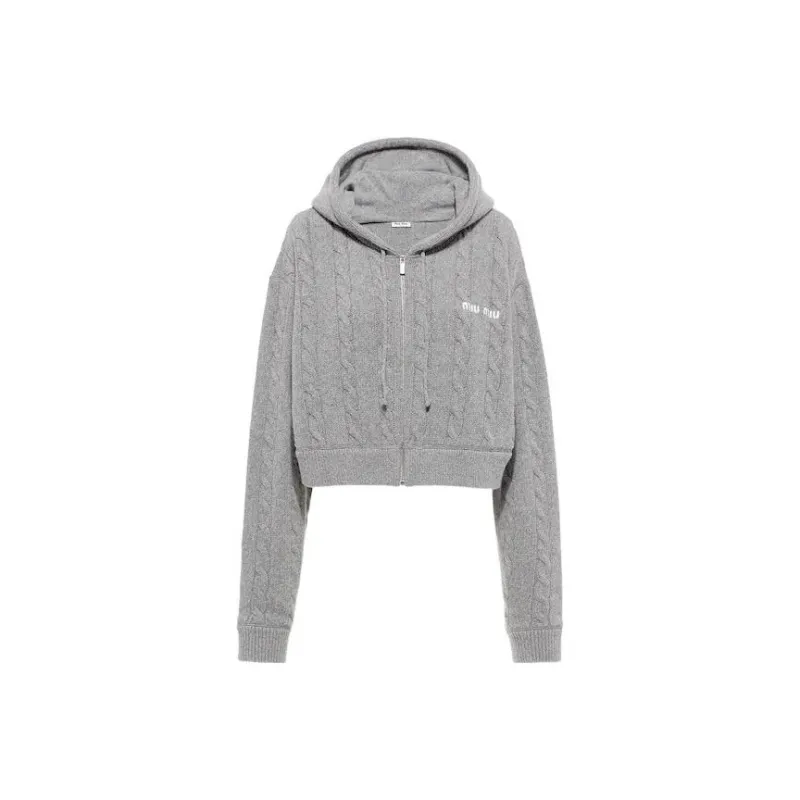 MIU MIU Cashmere Sweaters Women's Gray-0
