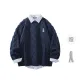Navy Blue+Blue White Stripes[Shirt]