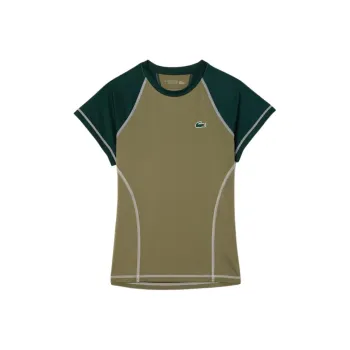 LACOSTE T Shirt Women's Khaki Green/Green