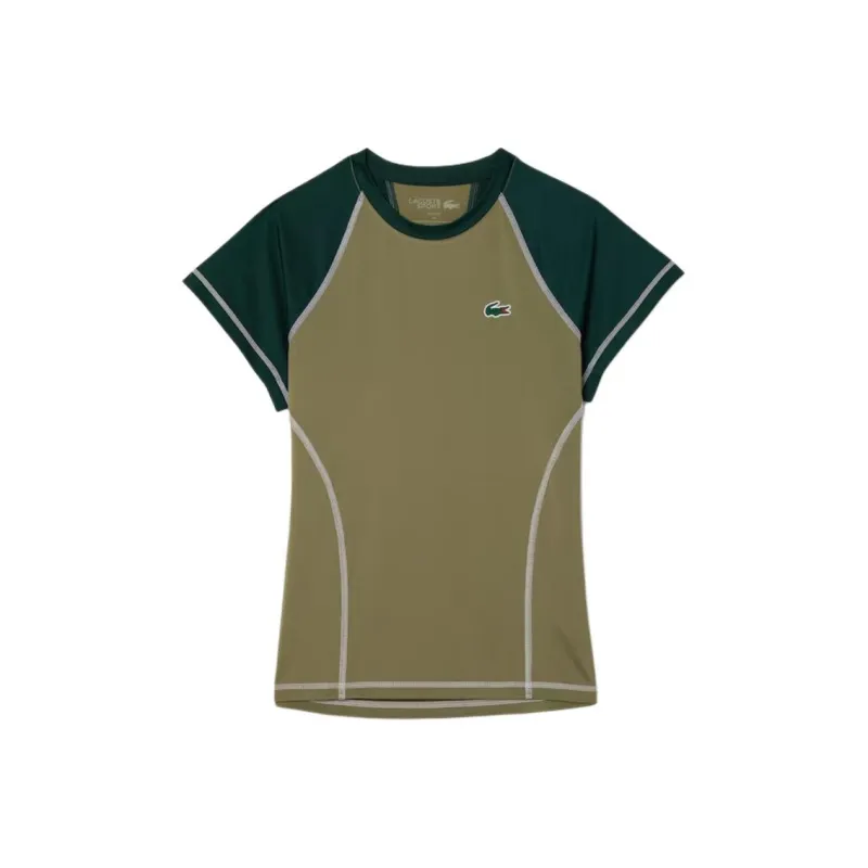 LACOSTE T Shirt Women's Khaki Green/Green-0