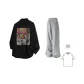 Black+Gray Pants (Includes 1 White T-Shirt)