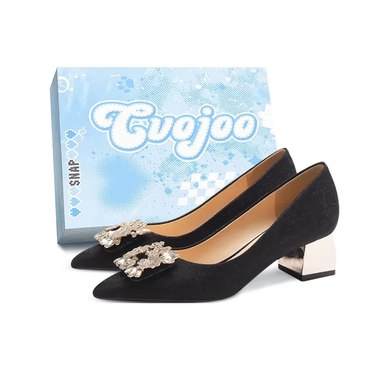 CVOJOO Block Heel High Heels Women's-7
