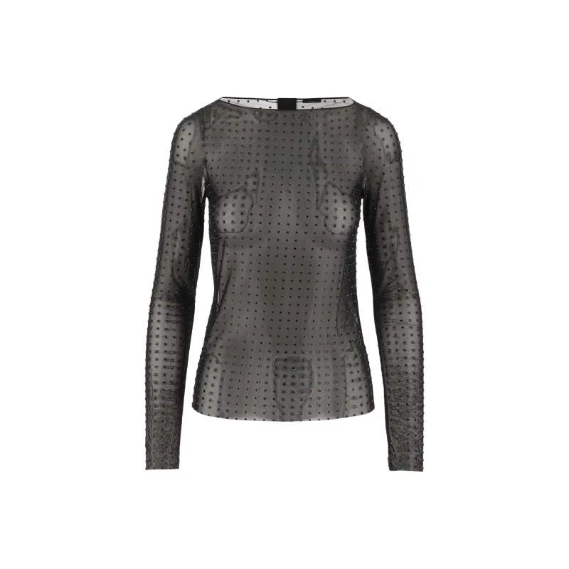 PINKO Embellished Light Tulle Jumper-0