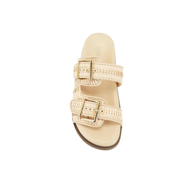 Schutz Slide Slippers Women's Beige-4