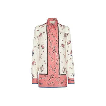FENDI All Over Astrology Printed Long Sleeved Shirt