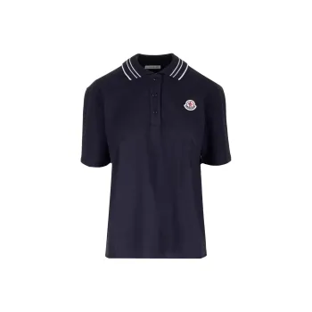 Moncler Logo patch Cotton Polo Shirt