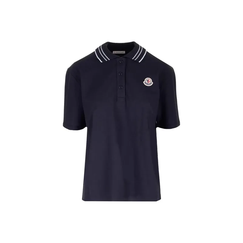 Moncler Logo patch Cotton Polo Shirt-0