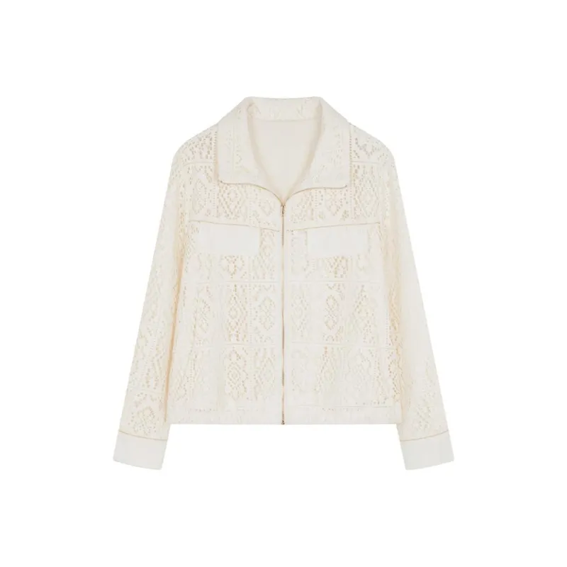 IHIMI Jackets Coats Women's Simple White-0