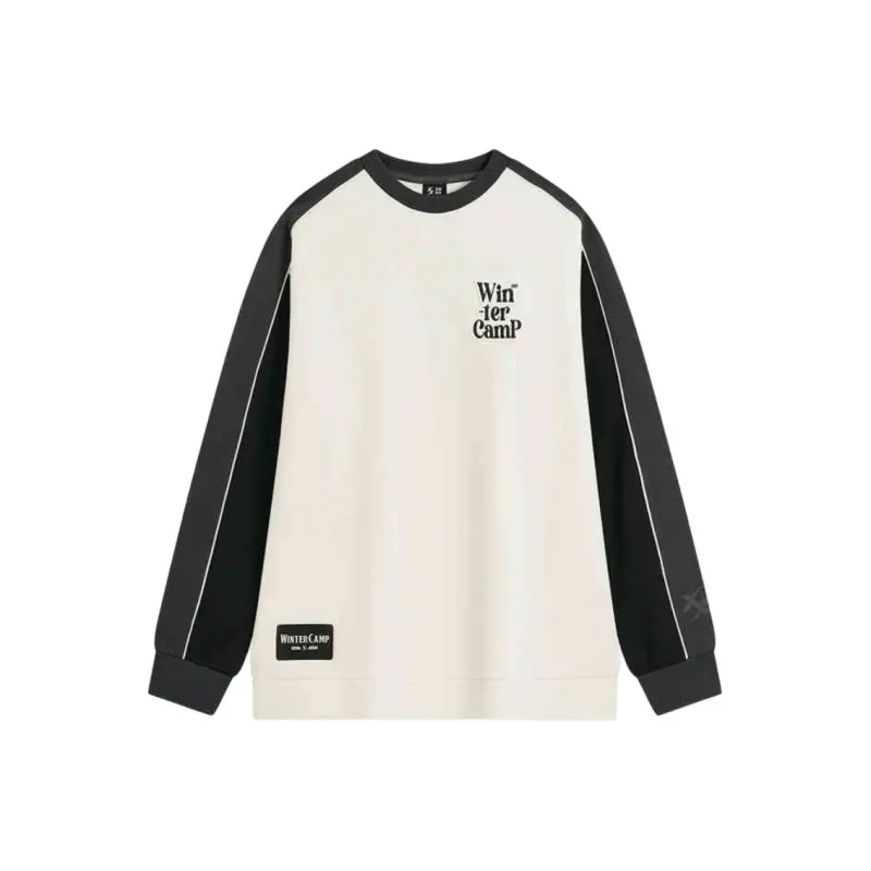 XTEP Sweatshirt Women's Cotton White/Smoke Gray/Jet Black-0