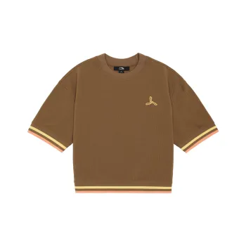 LI NING 1990 T Shirts Women's Tea Olive Brown