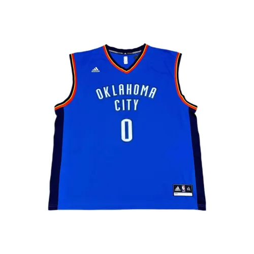 Adidas x NBA Oklahoma Thunder Team Basketball Jerseys Unisex Blue