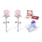 Rose Love Song Stud Earrings-Morgan Pink[Disney Princess Iridescent, Exclusive Card Included]