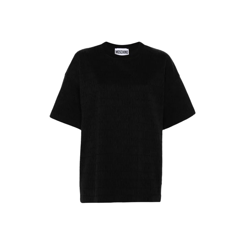 MOSCHINO Allover Logo Printed Crewneck T Shirt-0