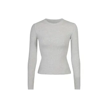 SKIMS T Shirt Women's LIGHT HEATHER GREY/Light Gray