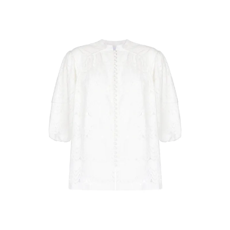 ACLER Stapleton Puff-sleeves Blouse-0