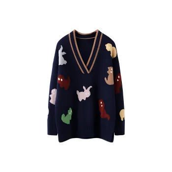 MAIGRE SIMHAT Cashmere Sweater Women's Navy Blue