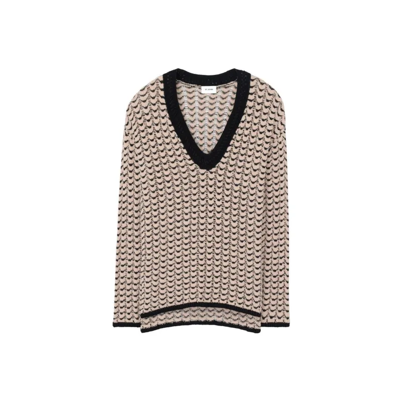 St. John Chevron-knit Jumper-0