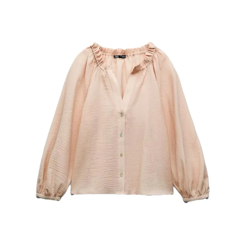 ZARA Shirts Women's Light Pink-0