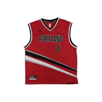 Adidas x NBA Lillard Portland Trail Blazers Basketball Jersey Men's Red