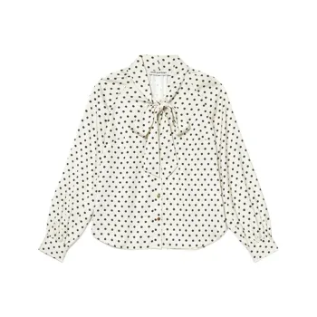 Self portrait Shirt Women's White Dot Matrix