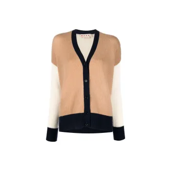 MARNI Colour-block Cashmere Cardigan