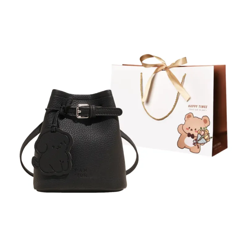 ERANGBEAR PU Bucket Bag, Crossbody Bag Small Size Women's Multicolor-4