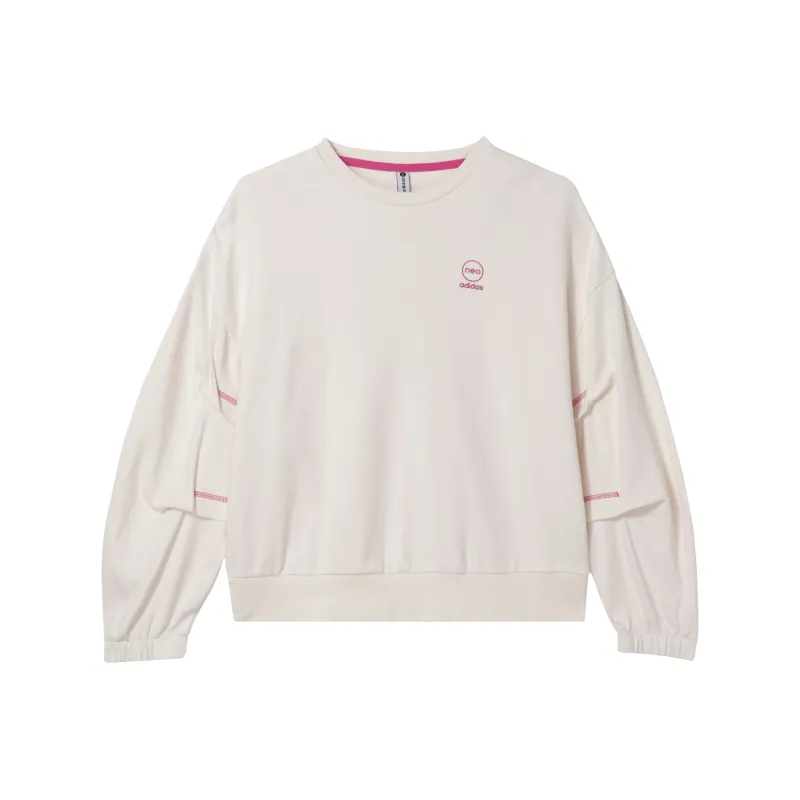 Adidas Neo Sweatshirt Women's Pink White-0