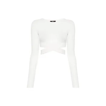 Elisabetta Franchi Cut out Cropped Sweater