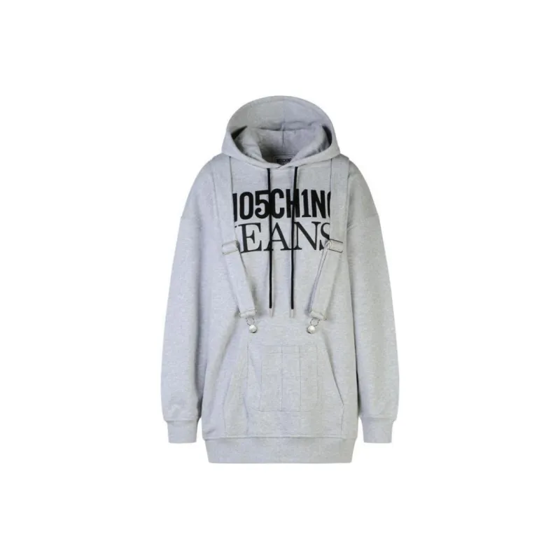MOSCHINO Jeans Drawstring Hooded Mini Dress-0