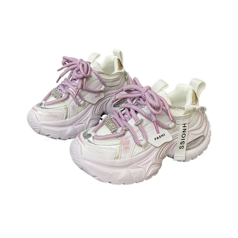 The Mystery Of Glamour Cushioning Height Increase Low Top Chunky Sneakers Women's-1