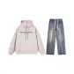 Set (Khaki Sweatshirt+Nostalgic Blue Jeans)