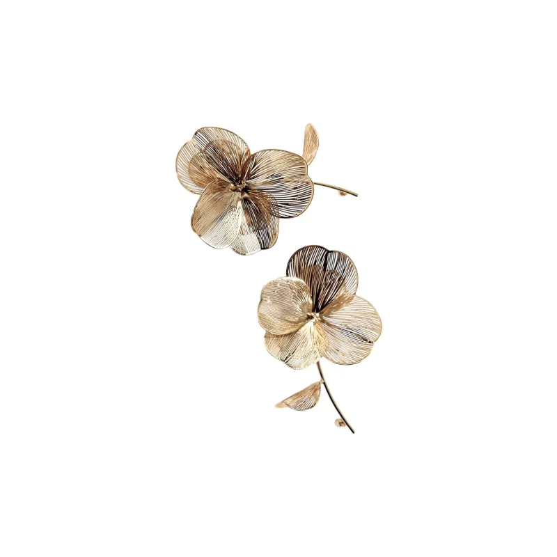 ZARA Metal Earrings Women's Gold-1