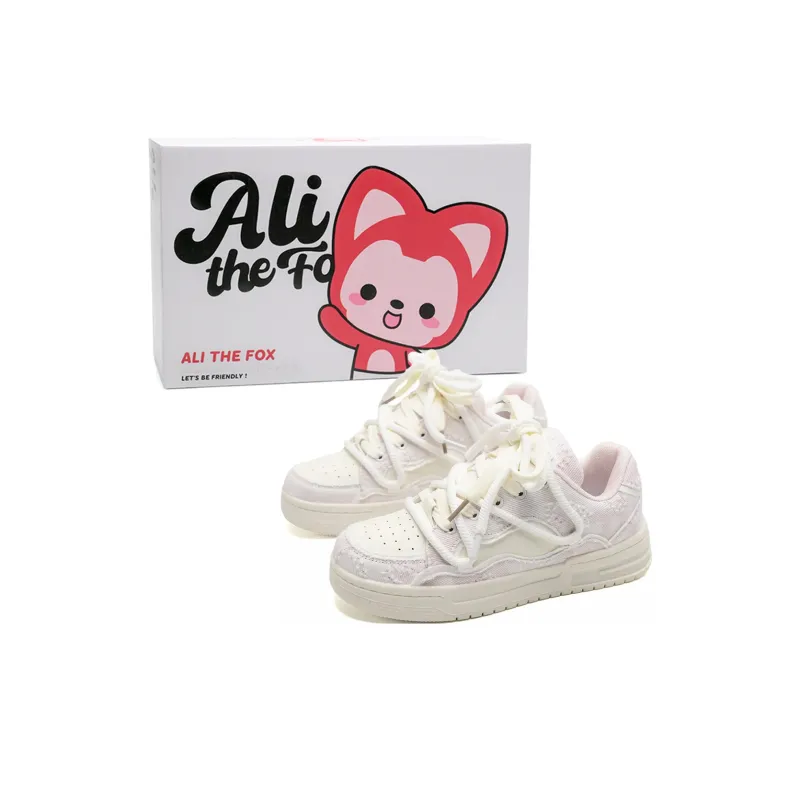 ALI THE FOX Slip Resistant, Abrasion Resistant, Balance, Lightweight Low Top Skateboard Shoes Unisex-0