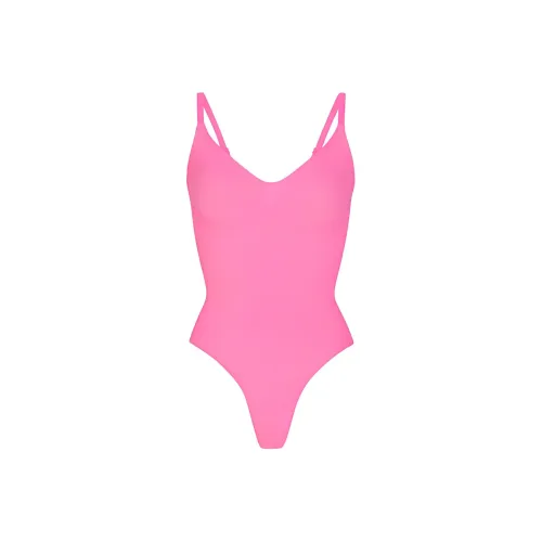 SKIMS Valentine's Day SEAMLESS SCULPT THONG BODYSUIT Bodysuits Women's SUGAR PINK/Sugar Pink