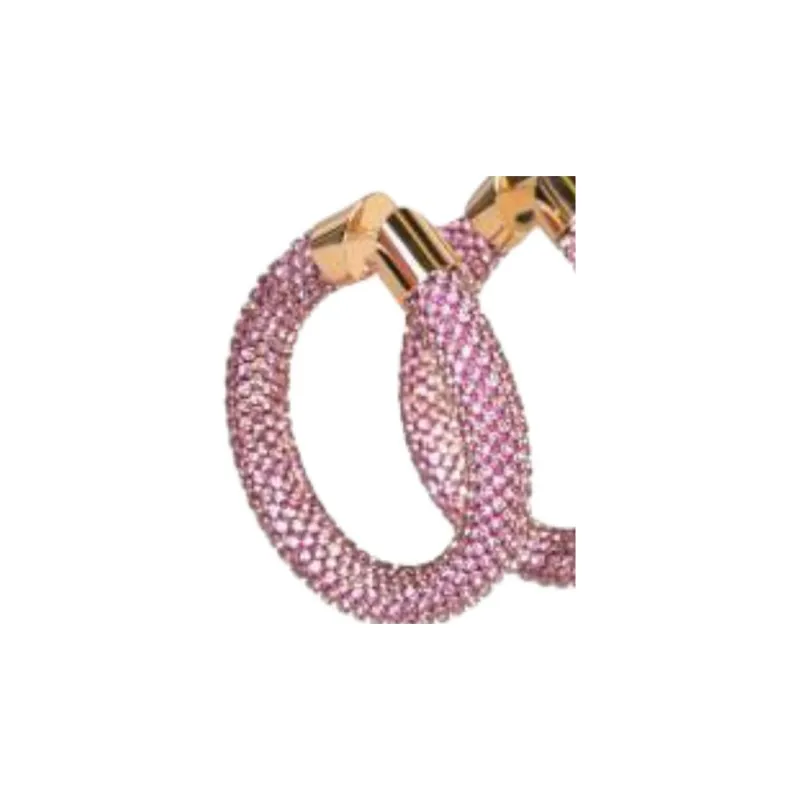 Paco Rabanne Brass Earrings Unisex Pink-1