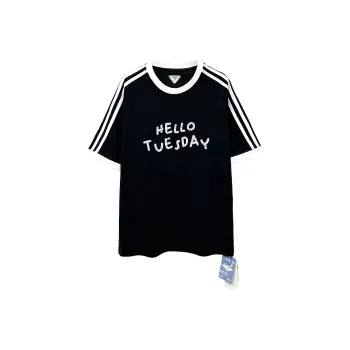 ZUOLANGGENU T Shirt Women's T35502 Black & White Stripes