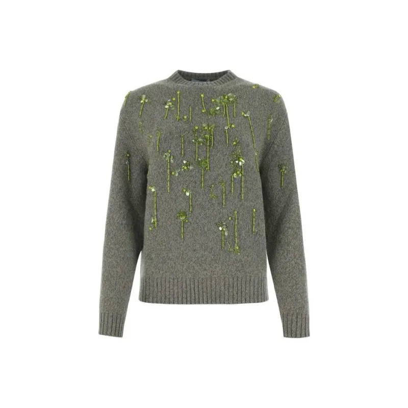 PRADA FW22 Sweater Women's Olive Green-0