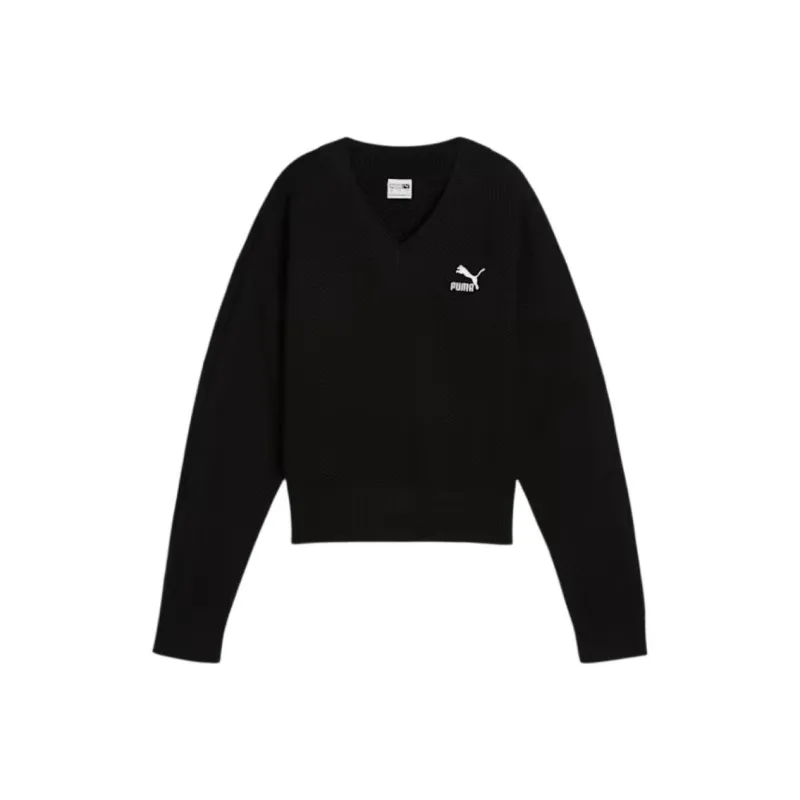 PUMA T7 Knitted V Neck Crew Women's-0