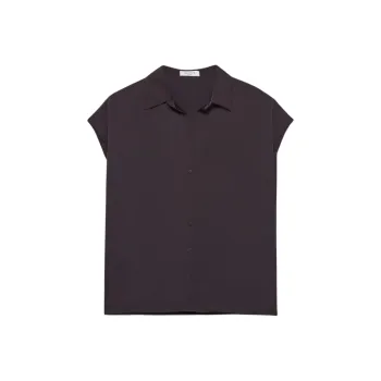 ARITZIA Babaton Parkway Satin Shirt Shirt Women's Noble/Noble Purple