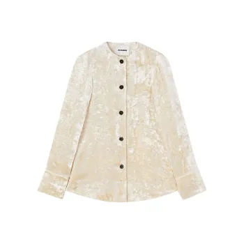 JIL SANDER Long sleeve Crushed velvet Shirt