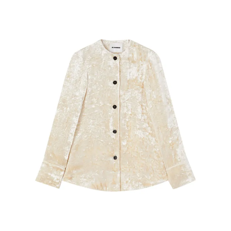 JIL SANDER Long sleeve Crushed velvet Shirt-0