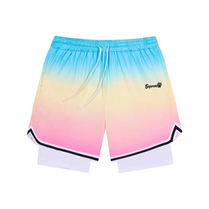 Supremo Cat Basketball Shorts Unisex-6