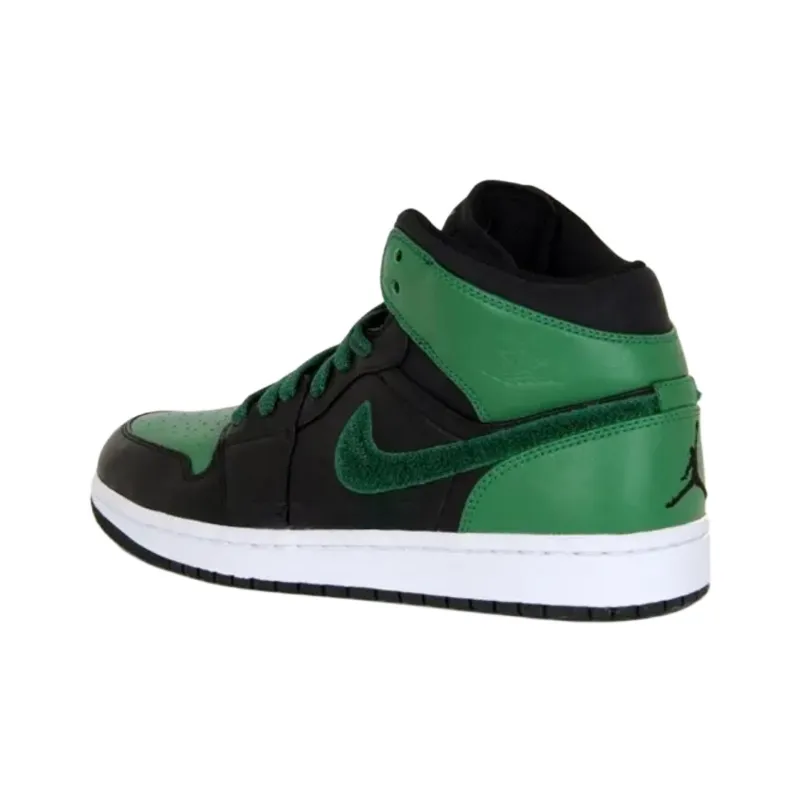 Jordan Air Jordan 1 Retro Phat Premier Cushioning Wear-Resistant Mid-Top Vintage Basketball Shoes GS Green Black-3