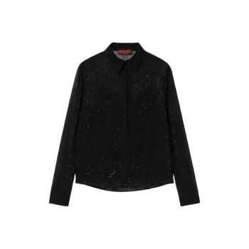 GUCCI Gg Monogram Sequinned Shirt