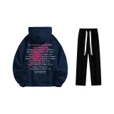Clothing Sets (Navy Blue Sweatshirt+Black Casual Pants)